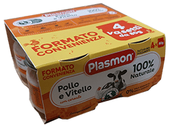 Plasmon OMO Carne 4x80 gr. Vitello / Pollo