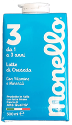 Monello 3, latte liquido 1-3 anni 500 ml.