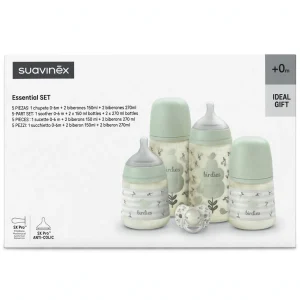 Suavinex Essential SET - 5 Pezzi - +0m - Birdies Verde Menta