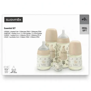 Suavinex Essential SET - 5 Pezzi - +0m - Rosa cipria