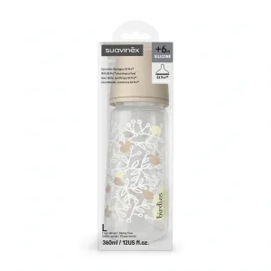 Suavinex Selection - Biberon +6m 360ml - Birdies Beige/Giallo