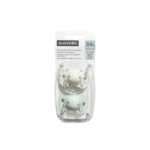 Suavinex Ciuccio 0-6m Silicone -  Verde Menta / Foglie