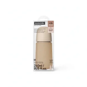 Suavinex Biberon SELECTION 240ml - Beige / Sabbia - +3m M - Silicone