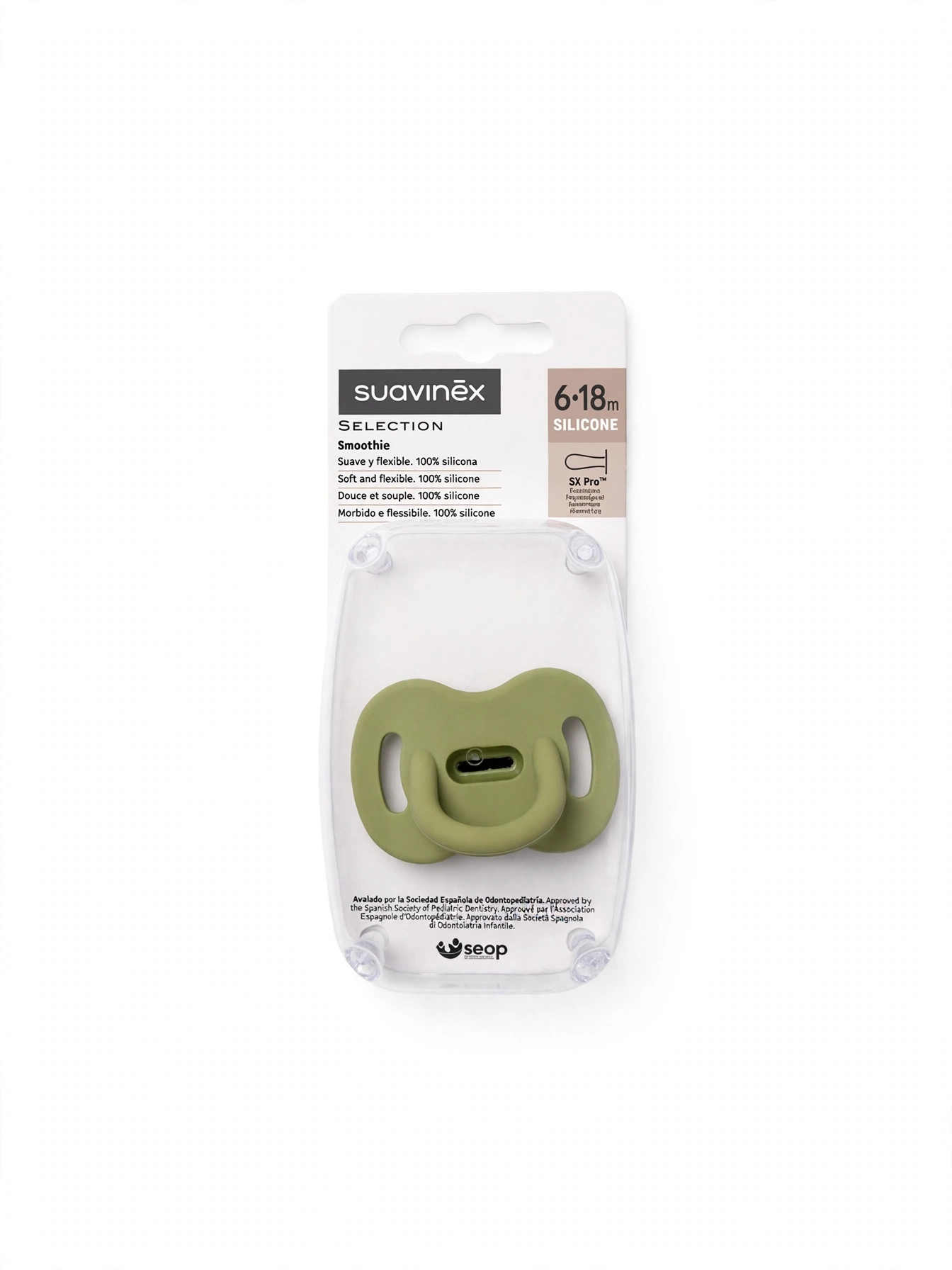 Suavinex Ciuccio Smoothie 6- 18 Mesi VERDE TARTARUGA