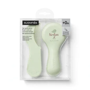 Suavinex Birdies Set Spazzola e Pettine Neonato +0M - Verde