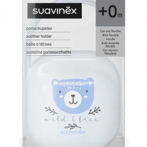 Suavinex- Scatolina Porta Ciuccio Orsetto Blu