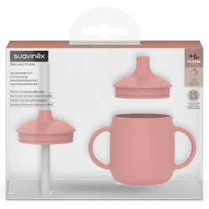 Suavinex Selection Tazza Apprendimento 3in1 Silicone- Rosa