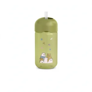 Suavinex My Family Tazza con Cannuccia -Verde OrsettI