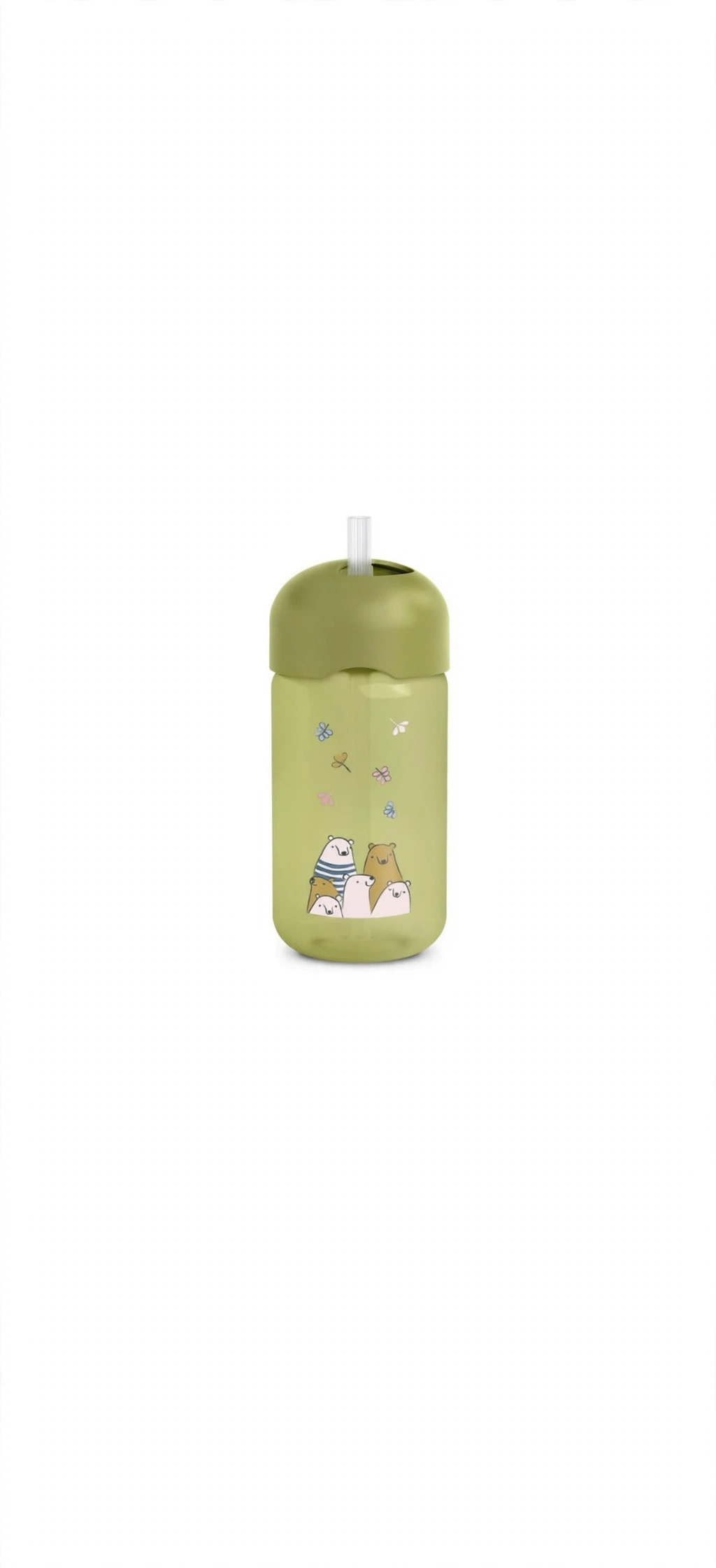 Suavinex My Family Tazza con Cannuccia -Verde OrsettI