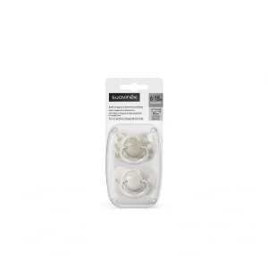 Suavinex 2 Ciucci Birdies Silicone 6-18M Beige