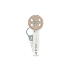 Suavinex Catenella Portasucchietto Bottone Birdies -Verde Menta