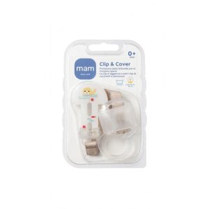 MAM Clip & Cover Catenella Portaciuccio  - Beige Foca - 0+ Mesi