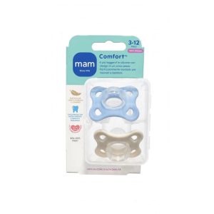 Mam Comfort-Doppio Pack Ciucci 3-12mesi- Azzurro/Beige