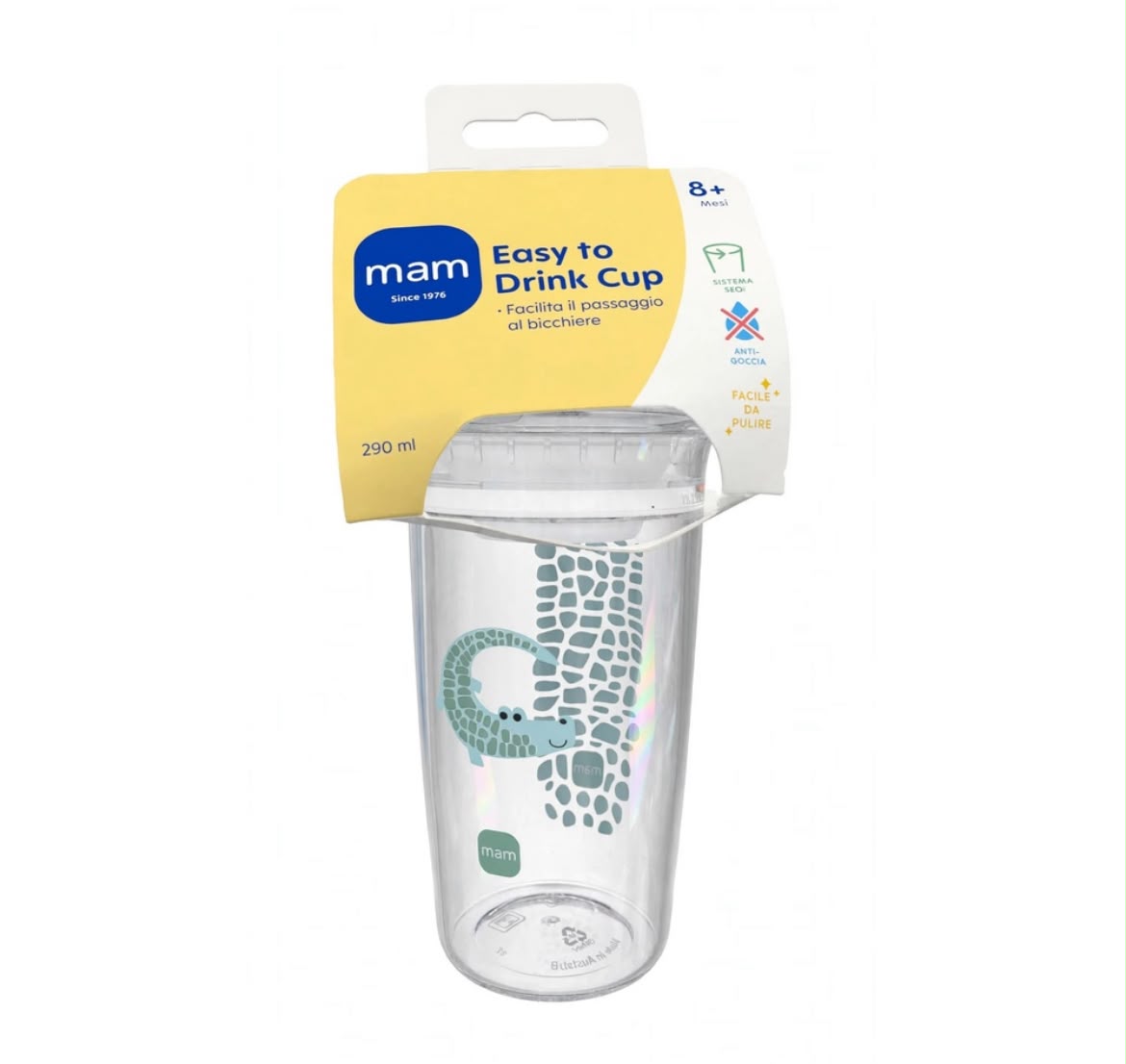 MAM Easy to Drink Cup 290ml - Coccodrillo - 8+ Mesi