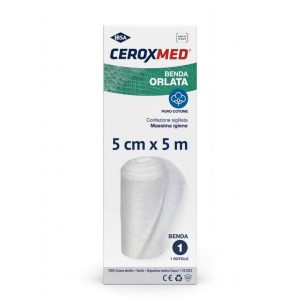 Ceroxmed - Benda Orlata 5cm x 5m - Puro Cotone