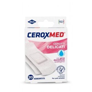 Ceroxmed - Cerotti Delicati 20 Assortiti con Garza Disinfettante