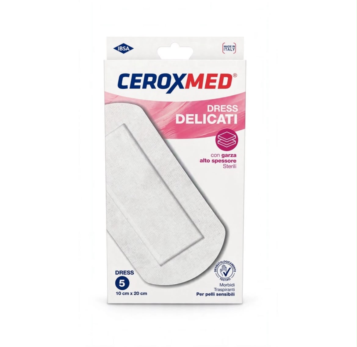 Ceroxmed - Dress Delicati 10x20cm 5 Pezzi con Garza